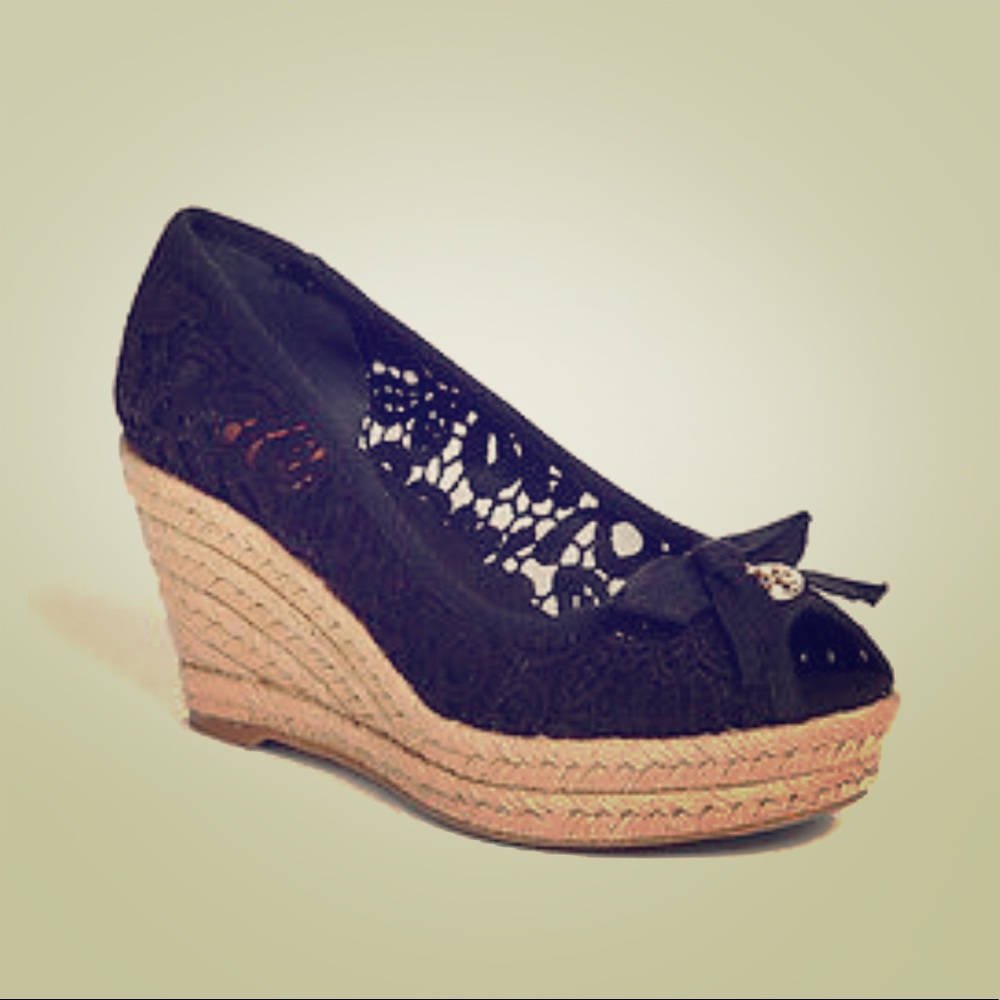 💸JUST REDUCED! Tory Burch Jackie Peep Toe Wedges